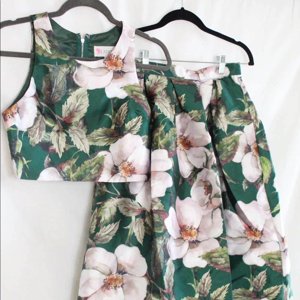 Beautiful floral skirt and top set